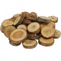 Artículo Discos de madera deco rocía madera pino redondo Ø2–3cm 500g