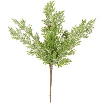 Artículo Rama de pino artificial con piñas, cubierta de nieve, 28 cm, 6 unidades