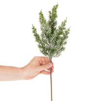Artículo Rama de pino cubierta de nieve artificial para arreglos florales y decoraciones de Adviento, 40 cm, 3 unidades.