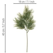 Artículo Rama de pino artificial para decoración invernal, 40 cm, 4 unidades