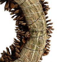 Artículo Corona de piñas redonda plana Ø30cm