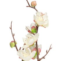 Artículo Rama de flor de cerezo artificial para decoración, flores blancas, 96 cm, 2 unidades