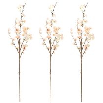 Artículo Rama decorativa con delicadas flores de cerezo, 83 cm, 3 piezas