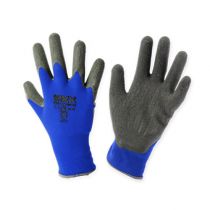 Kixx guantes de jardín de nailon talla 8 azul, negro