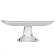 Artículo Plato de cristal clásico para tartas con pie - Elegante para cualquier celebración Ø 20cm