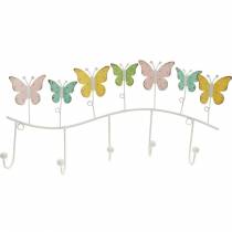 Decoración primaveral, barra de gancho con mariposas, decoración de metal, armario decorativo 36cm
