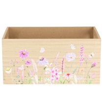Artículo Caja de madera pequeña caja de madera flores mariposa 30x18cm