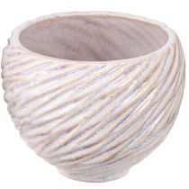 Artículo Cuencos pequeños de cerámica con decoración en espiral rosa Ø9cm 4uds