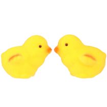 Artículo Pequeños pollitos de Pascua amarillo naranja flocados Al.4,5 cm 18 piezas