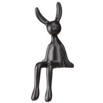 Artículo Taburete pequeño con borde de conejito de Pascua metal negro 9×9×21cm