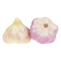 Decoración de verduras artificiales ajo rosa, blanco Ø6,5cm 2ud