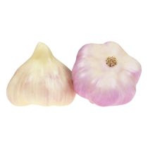 Artículo Decoración de verduras artificiales ajo rosa, blanco Ø6,5cm 2ud