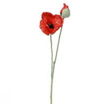 Artículo Flores artificiales amapola roja 67cm