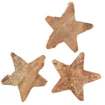 Artículo Decoración estrella de coco natural Decoración navideña natural 5,5-7cm 30 piezas