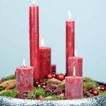 Artículo Estrella de coco roja 5cm 50 piezas decoración navideña estrellas decorativas