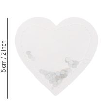 Artículo Corazón de confeti de 5 cm, 24 unidades