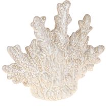 Artículo Decoración de mesa marítima de cerámica con decoración de coral beige H14.5cm