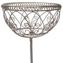 Artículo Cesta de jardín de metal, artículo decorativo de estilo vintage para un uso elegante en exteriores, 95 cm.