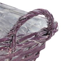 Cesta angular púrpura oscuro 25cm x 18cm H10cm