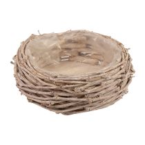 Cesta de mimbre cesta para plantas blanco lavado Ø20cm H10cm