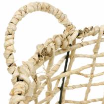 Artículo Cesta de almacenamiento de mimbre, juego de 2 cestas con asa, decoración natural