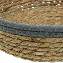 Artículo Juego de bandejas de cesta redondas, naturales, cuencos para plantas tejidos y bandeja decorativa, juego de 3 piezas Ø33/30/25 cm H8/7 cm