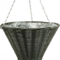Basket semáforo bolso puntiagudo gris Ø35cm H37cm