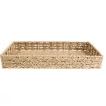 Artículo Bandeja cesta cesta decorativa natural 41/33/25cm juego de 3