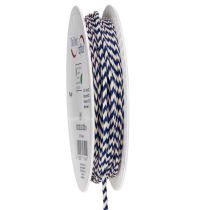 Artículo Cinta/cordón de regalo a rayas para decoración creativa, 3 mm de grosor, 20 m de largo.