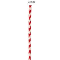 Artículo Cordón con estampado en zigzag en rollo para manualidades y embalaje, 3 mm de diámetro, 20 m de largo.