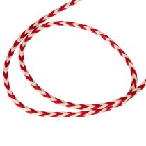 Artículo Cordón con estampado en zigzag en rollo para manualidades y embalaje, 3 mm de diámetro, 20 m de largo.