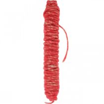 Cordón de fieltro cordón vintage para manualidades rojo 30m