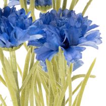 Artículo Flor artificial de aciano para un elegante diseño de salón, decoración de verano, 68 cm, 4 piezas