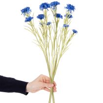 Artículo Flor artificial de aciano para un elegante diseño de salón, decoración de verano, 68 cm, 4 piezas