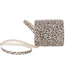 Artículo Cinta de regalo con estampado de leopardo para decoración creativa, cinta rizada de 10 mm y 100 m.