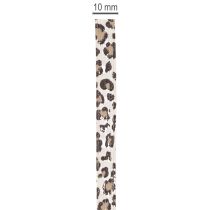 Artículo Cinta de regalo con estampado de leopardo para decoración creativa, cinta rizada de 10 mm y 100 m.