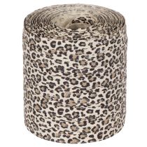 Artículo Cinta de regalo con estampado de leopardo para decoración creativa, cinta rizada de 10 mm y 100 m.