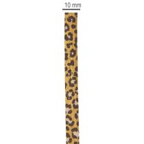Artículo Cinta rizada con estampado de leopardo, ideal para envolver regalos de forma creativa, 10 mm, 100 m.