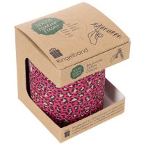 Artículo Cinta decorativa con estampado de leopardo, color rosa, cinta rizada para envolver regalos y manualidades, 10 mm de ancho, 100 m de largo.