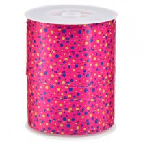 Artículo Cinta rizadora cinta de regalo rosa con lunares 10mm 250m