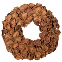 Artículo Corona de loto seco, corona decorativa para puerta, 35 cm