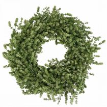 Artículo Corona navideña corona de flores secas verdes hierba de lino Ø34cm