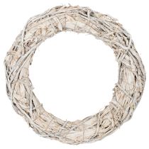 Artículo Corona redonda de ramas para manualidades y decoración, corona para puerta de 50 cm.