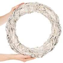 Artículo Corona redonda de ramas para manualidades y decoración, corona para puerta de 50 cm.