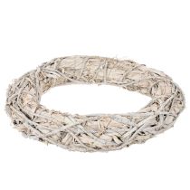 Artículo Corona redonda de ramas para manualidades y decoración, corona para puerta de 50 cm.