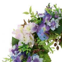 Guirnalda hortensias / bayas violeta Ø30cm