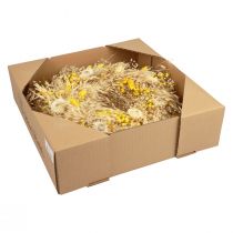 Artículo Corona decorativa corona de avena corona natural flores de paja amarillo Ø29cm