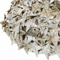 Decoración corona estrellas corteza de abedul decoración de mesa adviento abedul Ø25cm