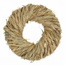 Corona de paja trenzada Ø19cm corona mini deco corona puerta natural