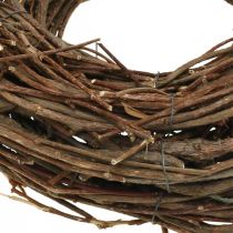 Deco Guirnalda Vid Ø25cm Marrón Guirnalda natural de ramitas decoración de mesa